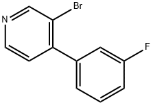 3-BROMO-4-(3'-FLUOROPHENYL)PYRIDINE 结构式