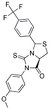 (7AR)-6-(4-METHOXYPHENYL)-5-THIOXO-3-[4-(TRIFLUOROMETHYL)PHENYL]TETRAHYDRO-7H-IMIDAZO[1,5-C][1,3]THIAZOL-7-ONE 结构式