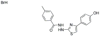 N'-[4-(4-HYDROXYPHENYL)-1,3-THIAZOL-2-YL]-4-METHYLBENZOHYDRAZIDE HYDROBROMIDE 结构式