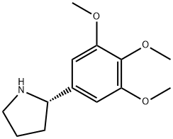 (S)-2-(3,4,5-三甲氧基苯基)吡咯烷 结构式