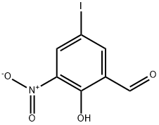 2-羟基-5-碘-3-硝基苯甲醛 结构式