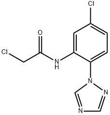 2-氯-N-[5-氯-2-(1H-1,2,4-三唑-1-基)苯基]乙酰胺 结构式