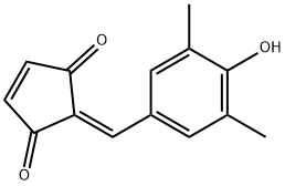 2-((3,5-DIMETHYL-4-HYDROXYPHENYL)-METHYLENE)-4-CYCLOPENTENE-1,3-DIONE 结构式