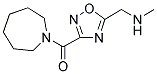 ([3-(Azepan-1-ylcarbonyl)-1,2,4-oxadiazol-5-yl]methyl)methylamine 结构式