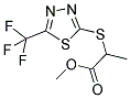 METHYL 2-([5-(TRIFLUOROMETHYL)-1,3,4-THIADIAZOL-2-YL]SULFANYL)PROPANOATE 结构式