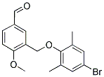 3-[(4-BROMO-2,6-DIMETHYLPHENOXY)METHYL]-4-METHOXYBENZALDEHYDE 结构式