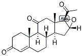16A,17A-EPOXY-4-PREGNEN-3,11,20-TRIONE 结构式