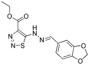 Ethyl 5-[(2E)-2-(1,3-benzodioxol-5-ylmethylene)hydrazino]-1,2,3-thiadiazole-4-carboxylate 结构式
