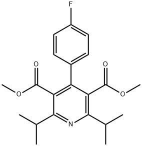 DIMETHYL 2,6-DIISOPROPYL-4-(4-FLUOROPHENYL)-PYRIDINE-3,5-DICARBOXYLATE 结构式