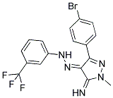 (4E)-3-(4-BROMOPHENYL)-5-IMINO-1-METHYL-1,5-DIHYDRO-4H-PYRAZOL-4-ONE [3-(TRIFLUOROMETHYL)PHENYL]HYDRAZONE 结构式