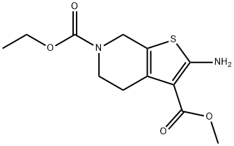 6-乙基3-甲基2-氨基-4,7-二氢噻吩并[2,3-C]吡啶-3,6(5H)-二羧酸酯 结构式