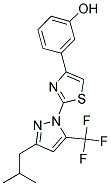 3-{2-[3-ISOBUTYL-5-(TRIFLUOROMETHYL)-1H-PYRAZOL-1-YL]-1,3-THIAZOL-4-YL}PHENOL 结构式