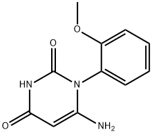 6-AMINO-1-(2-METHOXYPHENYL)PYRIMIDINE-2,4(1H,3H)-DIONE 结构式