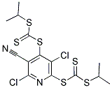 2,5-DICHLORO-3-CYANO-6-{[(ISOPROPYLTHIO)CARBONOTHIOYL]THIO}PYRIDIN-4-YL ISOPROPYL TRITHIOCARBONATE 结构式