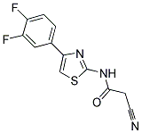 2-CYANO-N-[4-(3,4-DIFLUOROPHENYL)-1,3-THIAZOL-2-YL]ACETAMIDE 结构式