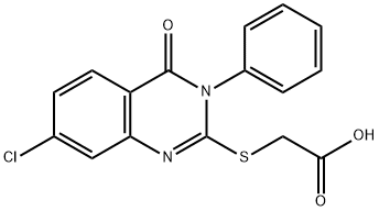 (7-CHLORO-4-OXO-3-PHENYL-3,4-DIHYDRO-QUINAZOLIN-2-YLSULFANYL)-ACETIC ACID 结构式