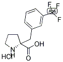 (R)-2-(3-(三氟甲基)苄基)吡咯烷-2-羧酸盐酸盐 结构式