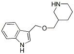 3-[(3-PIPERIDINYLMETHOXY)METHYL]-1H-INDOLE 结构式