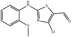 4-氯-2-((2-甲氧基苯基)氨基)噻唑-5-甲醛 结构式