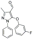 5-(3-FLUORO-PHENOXY)-3-METHYL-1-PHENYL-1H-PYRAZOLE-4-CARBALDEHYDE 结构式