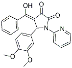 (Z)-5-(3,4-DIMETHOXYPHENYL)-4-(HYDROXY(PHENYL)METHYLENE)-1-(PYRIDIN-2-YL)PYRROLIDINE-2,3-DIONE 结构式