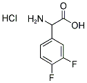 AMINO-(3,4-DIFLUORO-PHENYL)-ACETIC ACID HCL 结构式