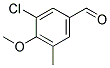 3-CHLORO-4-METHOXY-5-METHYLBENZALDEHYDE 结构式