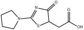 (4-OXO-2-PYRROLIDIN-1-YL-4,5-DIHYDRO-THIAZOL-5-YL)-ACETIC ACID 结构式