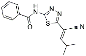 N-{5-[(1E)-1-CYANO-3-METHYLBUT-1-ENYL]-1,3,4-THIADIAZOL-2-YL}BENZAMIDE 结构式