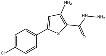 3-AMINO-5-(4-CHLOROPHENYL)THIOPHENE-2-CARBOHYDRAZIDE 结构式