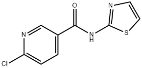 6-CHLORO-N-THIAZOL-2-YL-NICOTINAMIDE 结构式