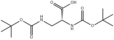 N2,N3-二叔丁氧羰基-D-2,3-二氨基丙酸二环己胺盐 结构式