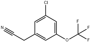 2-(3-氯-5-(三氟甲氧基)苯基)乙腈 结构式