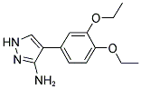 4-(3,4-DIETHOXYPHENYL)-1H-PYRAZOL-3-AMINE 结构式