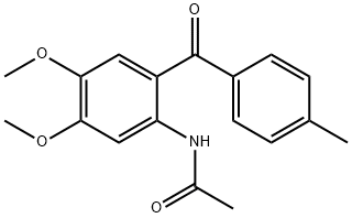 N-[4,5-DIMETHOXY-2-(4-METHYL-BENZOYL)-PHENYL]-ACETAMIDE 结构式