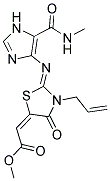 METHYL (2E)-[(2Z)-3-ALLYL-2-({5-[(METHYLAMINO)CARBONYL]-1H-IMIDAZOL-4-YL}IMINO)-4-OXO-1,3-THIAZOLIDIN-5-YLIDENE]ACETATE 结构式