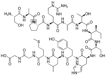 SER-ALA-PRO-ARG-ALA-THR-ILE-SER-HIS-TYR-LEU-MET-GLY-GLY 结构式