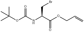 L-N-T-BOC-2-BROMOMETHYL GLYCINE ALLYL ESTER 结构式