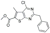 METHYL 2-BENZYL-4-CHLORO-5-METHYLTHIENO[2,3-D]PYRIMIDINE-6-CARBOXYLATE 结构式