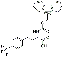 (S)-2-(9H-FLUOREN-9-YLMETHOXYCARBONYLAMINO)-4-(4-TRIFLUOROMETHYL-PHENYL)-BUTYRIC ACID 结构式