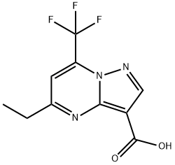 5-乙基-7-三氟甲基-吡唑并[1,5-A]-嘧啶-3-羧酸 结构式