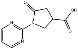 5-氧代-1-嘧啶-2-基-吡咯烷-3-羧酸 结构式