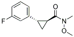 TRANS-2-(3-FLUOROPHENYL)-N-METHOXY-N-METHYLCYCLOPROPANECARBOXAMIDE 结构式