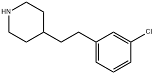 4-[2-(3-CHLORO-PHENYL)-ETHYL]-PIPERIDINE 结构式