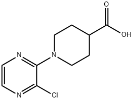 1-(3-氯-吡嗪-2-基)哌啶-4-甲酸 结构式