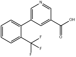 5-(2-(三氟甲基)苯基)烟酸 结构式