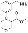 4-(3-Aminomethyl-phenyl)-morpholine-3-carboxylic acid methyl ester 结构式