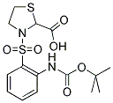 3-(2-TERT-BUTOXYCARBONYLAMINO-BENZENESULFONYL)-THIAZOLIDINE-2- CARBOXYLIC ACID 结构式