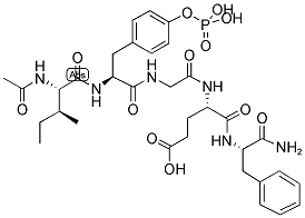 AC-ILE-TYR(H2PO3)-GLY-GLU-PHE-NH2 结构式