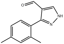 3-(2,4-二甲基苯基)-2H-吡唑-4-甲醛 结构式